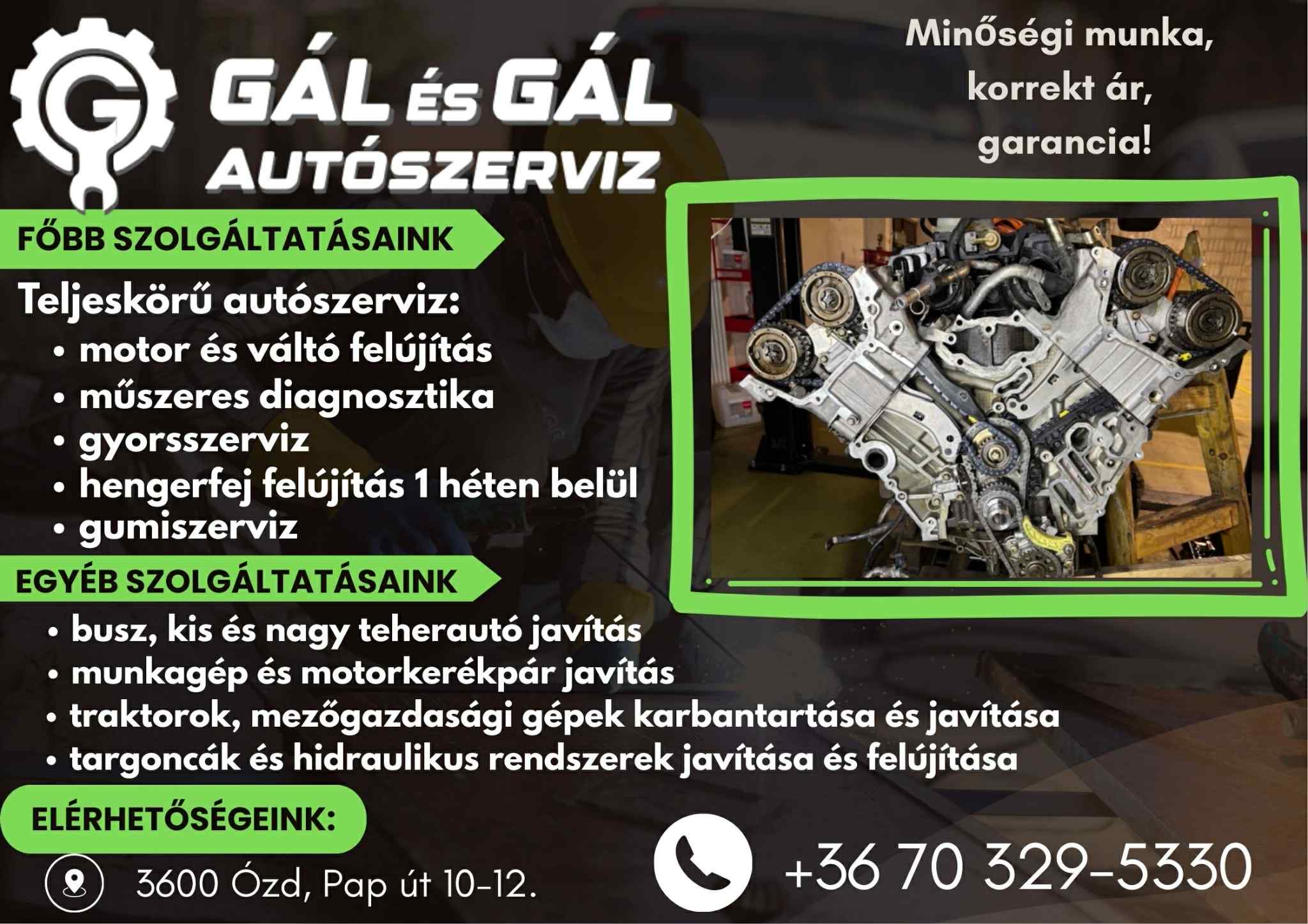 Autószerviz belső